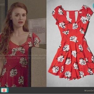 Abercrombie & Fitch Red Floral Dress